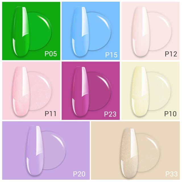 Fleurwee HEMA-Free & HPMA-Free & TPO-Free Plant-based Gel Nail Polish 8+1 Set - Macaron Palette
